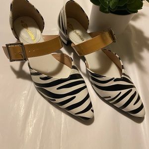 Jolimall Strap Zebra Shoes